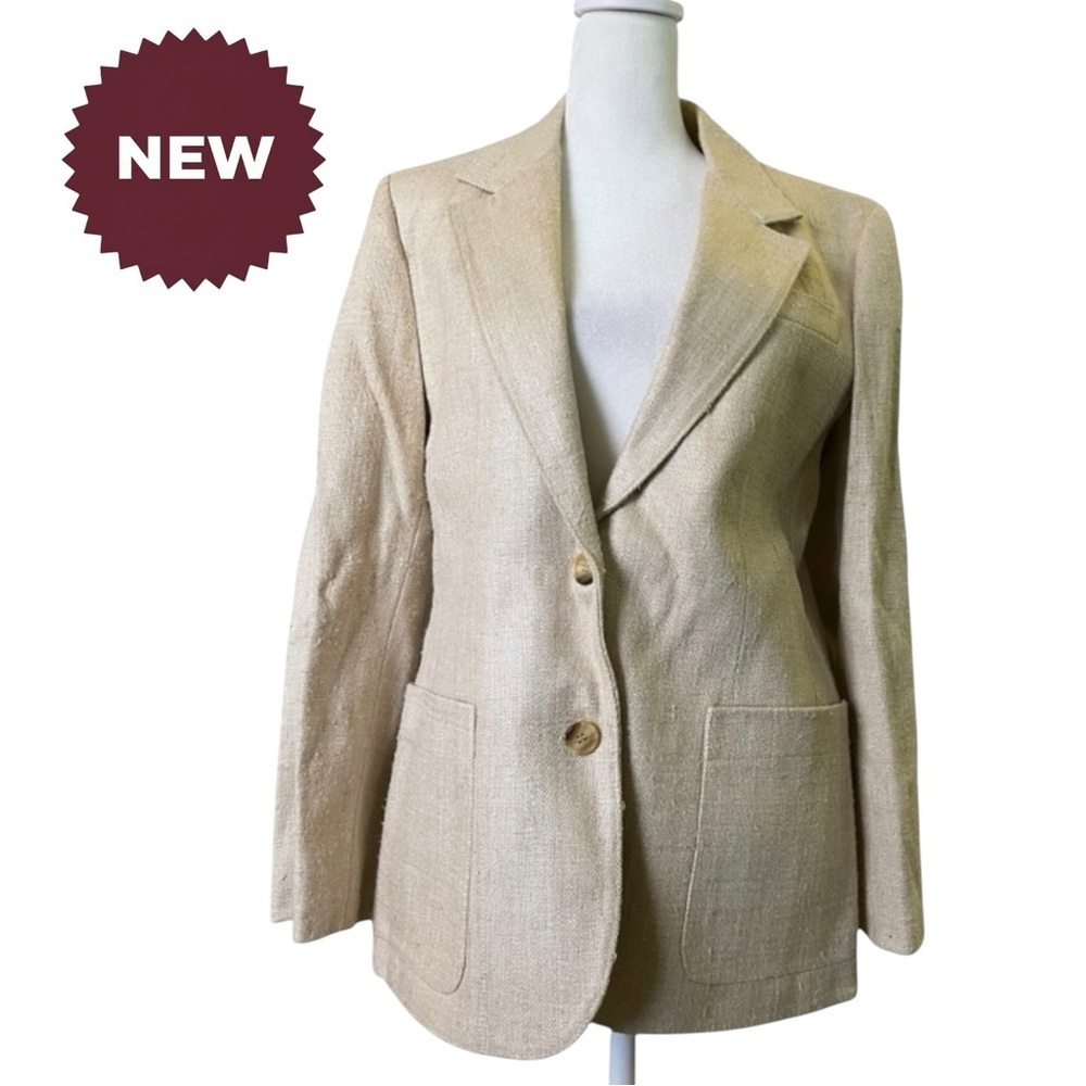 Active Seller! Jones New York Vintage Blazer Linen look New Deadstock 70's-80's